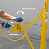Drywall Lift 11' Yellow Rolling Sheetrock Panel Hoist Jack