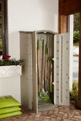 Vertical Resin Weather Resistant Outdoor Storage Shed