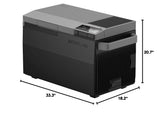 Car Refrigerator, 40 Qt(38L) Portable Refrigerator, Electric Cooler with Ice Maker, Dual Zone WIFI APP Control(-13℃~50℃), 12/24V DC/AC For Camping, Travel, Fishing, Outdoor, Truck
