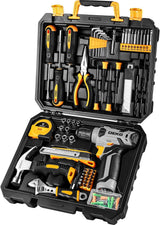 Tool Set:Tool Kit with 8V Cordless Drill,Tool Box with Drill,Hand Drill Set for Men & Women,Home Tool Kits for House Repair,Handyman,DIY 126 Piece