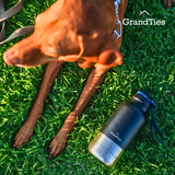 Insulated Dog Water Bottle with Bowls, Two Detachable Bowls for Dogs and Pets, Stainless Steel | 32oz/950ml