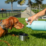 Insulated Dog Water Bottle with Bowls, Two Detachable Bowls for Dogs and Pets, Stainless Steel | 32oz/950ml