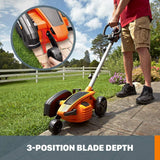 12 Amp 7.5 Inch Electric Lawn Edger & Trencher, Orange and Black