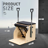 Pilates Chair, Split-Pedal Stability Combo Chair with Handles,Pilates Reformer Machine,Pilates Equipment for Home Or Studio Use