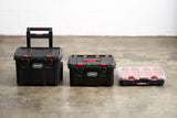 Stack-n-Roll Modular Tools Organizer for Garage Storage and DIY, 3 Piece Resin Rolling Tool Box System for Small Parts