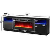 Fireplace TV Stand with 36" Electric Fireplace, LED Light Entertainment Center