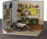 6.2x4 FT Shed Outdoor Storage Shed Metal Garden Shed with Lockable Doors & Slooping Roof Tool Shed Bike Shed for Backyard, Patio, Poolside (Brown)