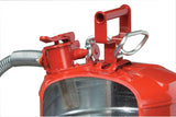 5-Gallon Type II Red Safety Gas Can – OSHA-Approved Steel Fuel Container with Flame Arrester, Self-Closing Lid & 1" Flexible Spout (7250130)
