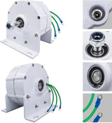 12000W Low RPM Permanent Magnet Generator 12V 24V 48V 120V 220V, Free Energy Gearless Permanent Magnet Generator Motor DIY for Wind Turbine Water Turbine,12V
