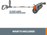 12 Amp 7.5 Inch Electric Lawn Edger & Trencher, Orange and Black