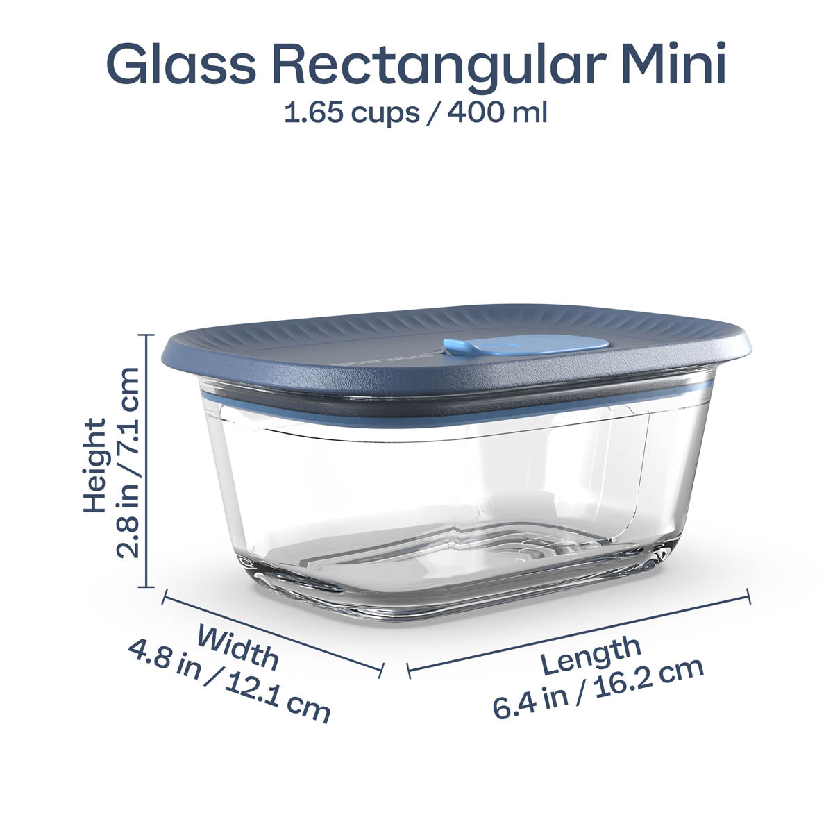 Tupperware Voila? Glass Food Storage Container | Rectangular Mini