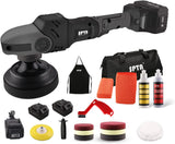 Buffer Polisher, 18V Cordless Rotary Polisher, 4Inch & 5Inch Car Polisher with 7 Variable Speed 2Pcs 4.0Ah Battery, 2 Backing Plate, 6 Polishing Pads, 2 Wool Pads for Car Polishing and Waxing