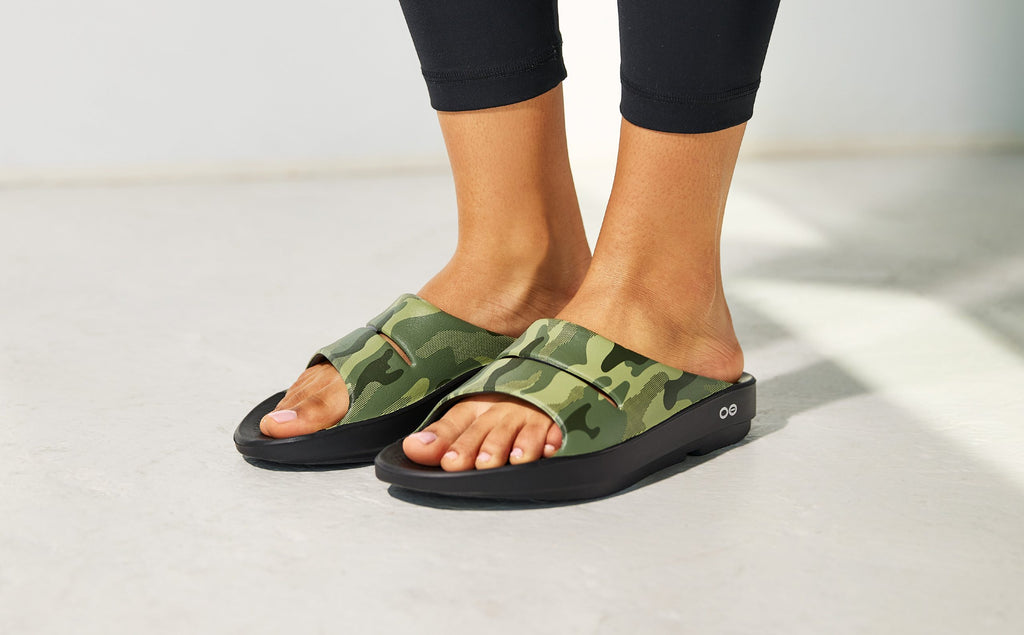 Women’s OOahh Sport Slide Sandal – Green Camo