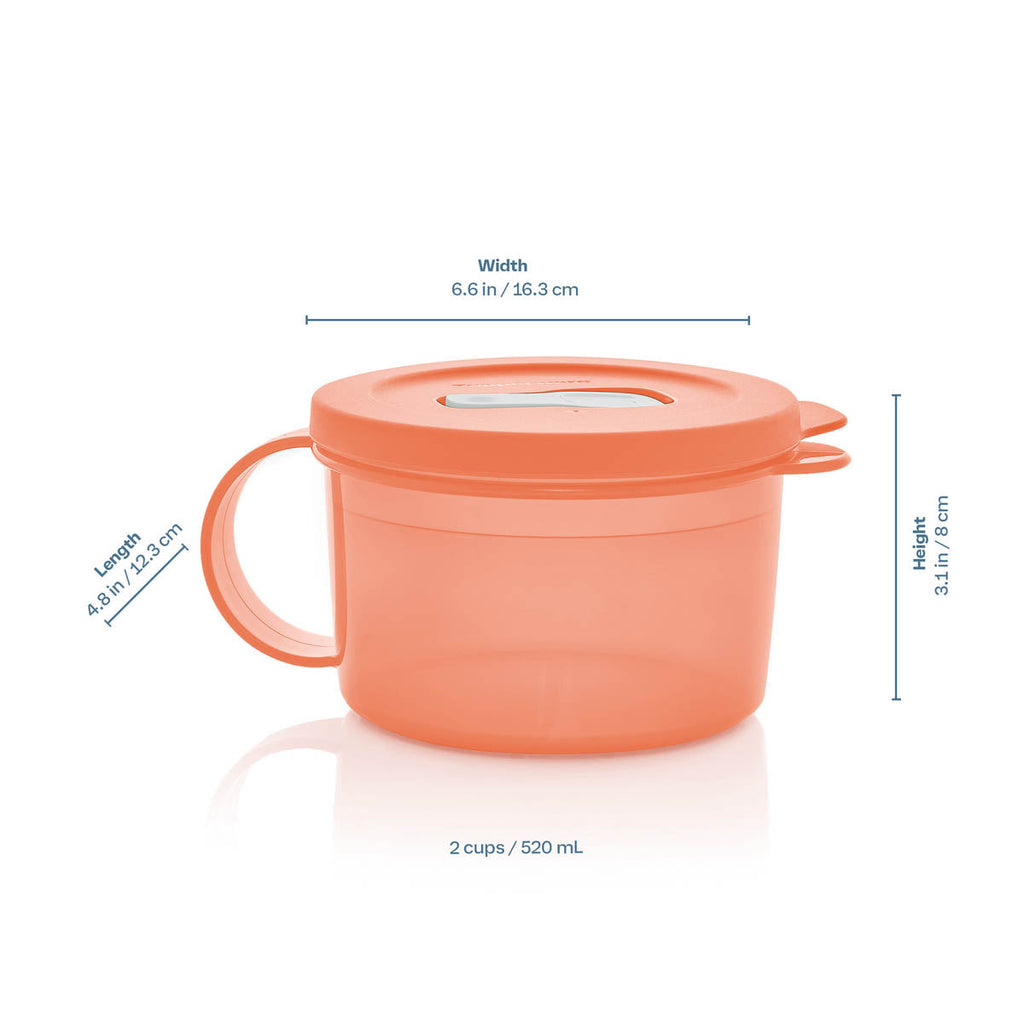 Tupperware CrystalWave? PLUS Microwave Soup Mug | Set of 2 | Leakproof Lunch Container