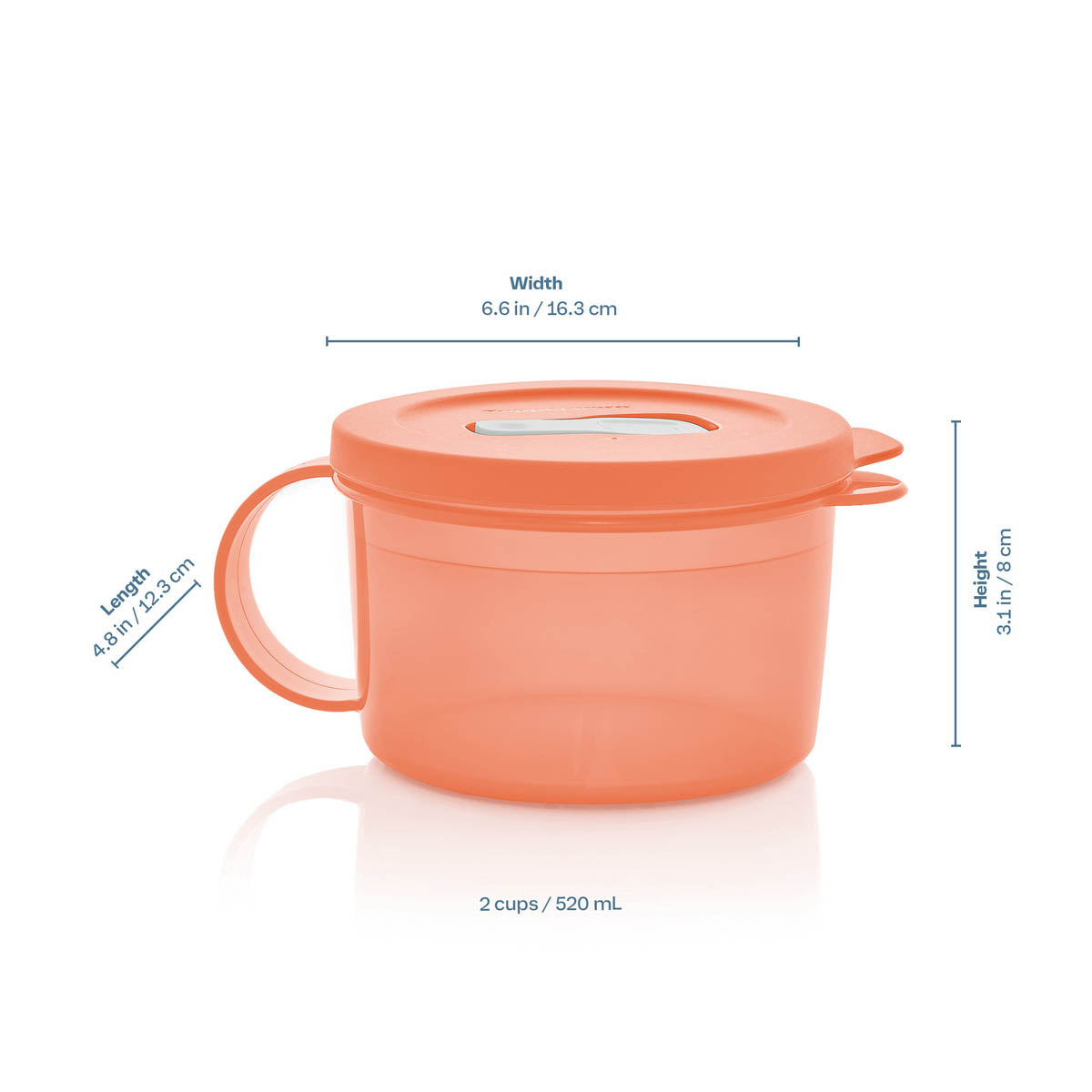 Tupperware CrystalWave? PLUS Microwave Soup Mug | Set of 2 | Leakproof Lunch Container