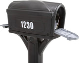Classic Black Plastic Mailbox