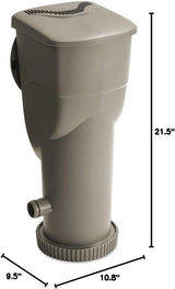 Gallons Per Hour 2 in 1 Filter Pump and Skimmer System with Clamps and 1.5 Inch Hose Fitting for Above Ground Swimming Pools