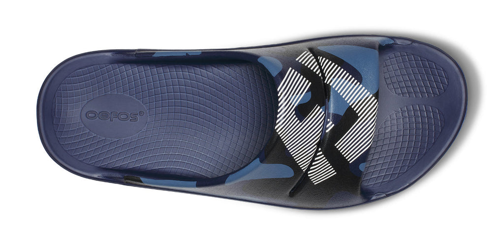 FJ X OOFOS Women’s OOahh Sport Slide Sandal – Navy Camo