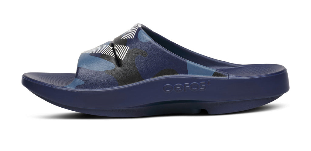 FJ X OOFOS Women’s OOahh Sport Slide Sandal – Navy Camo