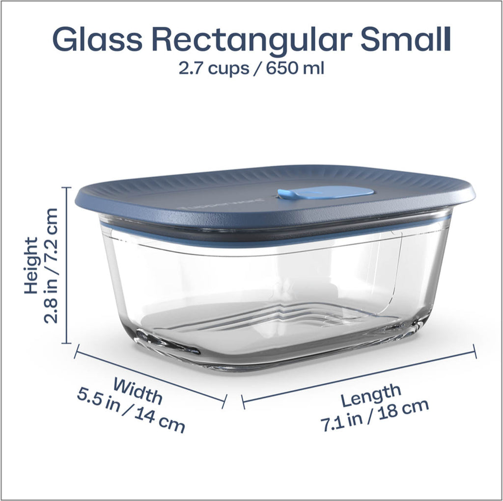 Tupperware Voila? Glass Food Storage Container | Rectangular Small