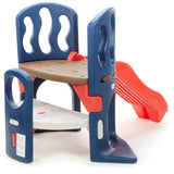 Hide & Slide Climber, Blue & Red - Climbing Toy and Slide for Kids Ages 2 to 6