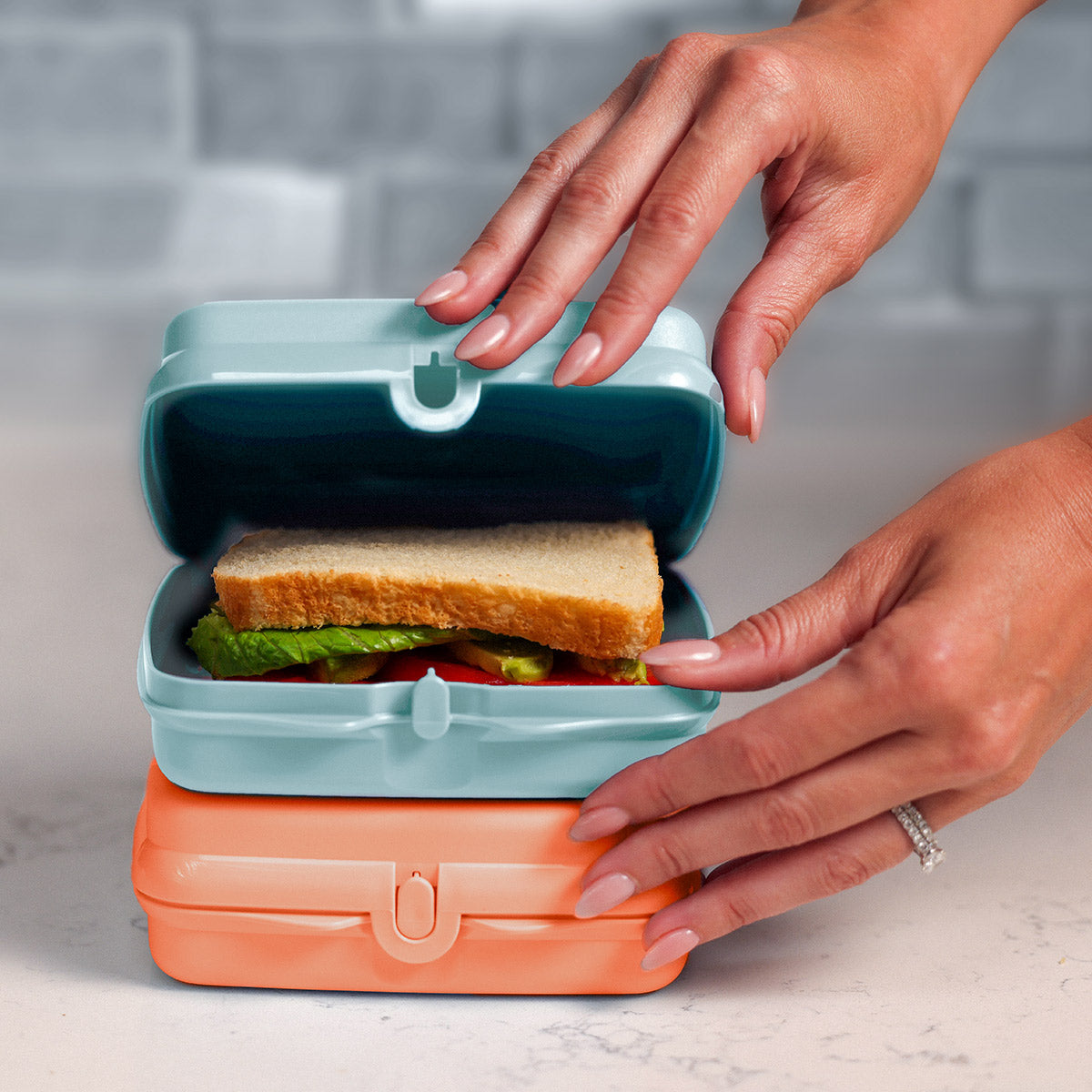 Tupperware? Sandwich Keepers – 2 Easy-Open Lunch Boxes for Kids