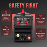 MIG Welder,110V Flux Core Welder Flux Core MIG/Lift TIG/Stick 3-in-1 Large LED Digital Display Welding Machine IGBT Inverter Welder FLUX-135PRO