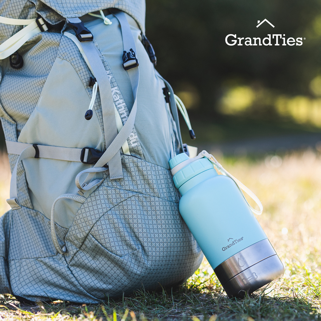 Insulated Dog Water Bottle with Bowls, Two Detachable Bowls for Dogs and Pets, Stainless Steel | 32oz/950ml