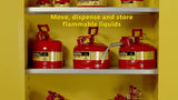 5-Gallon Type II Red Safety Gas Can – OSHA-Approved Steel Fuel Container with Flame Arrester, Self-Closing Lid & 1" Flexible Spout (7250130)