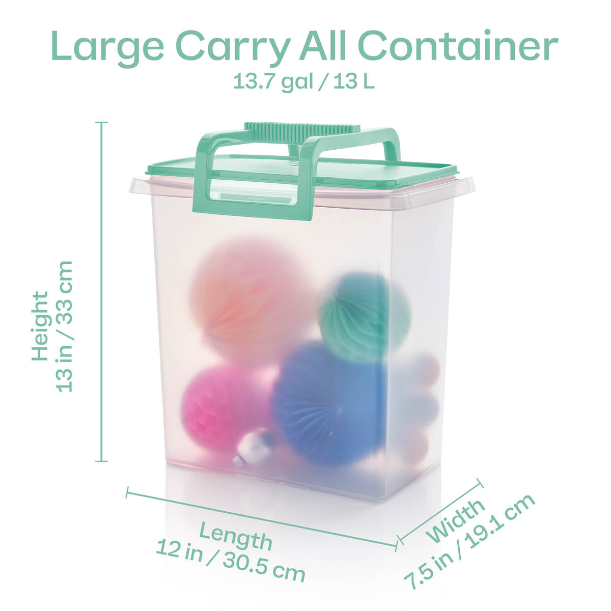 Large and Small Carry-all? Containers (Mint Ice Cream)