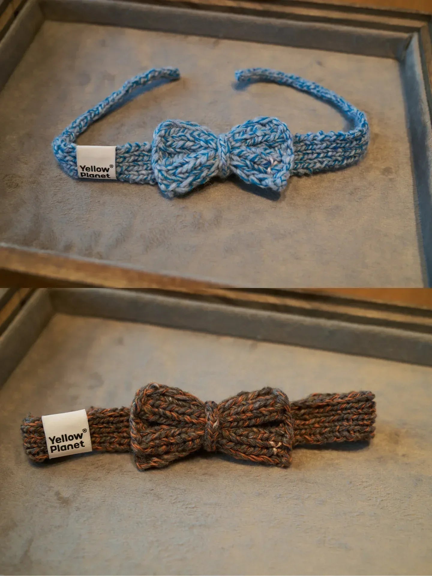 Funky Gentle Dog Series | Hand-Knitted Bow Tie in Alpaca & Wool Blend