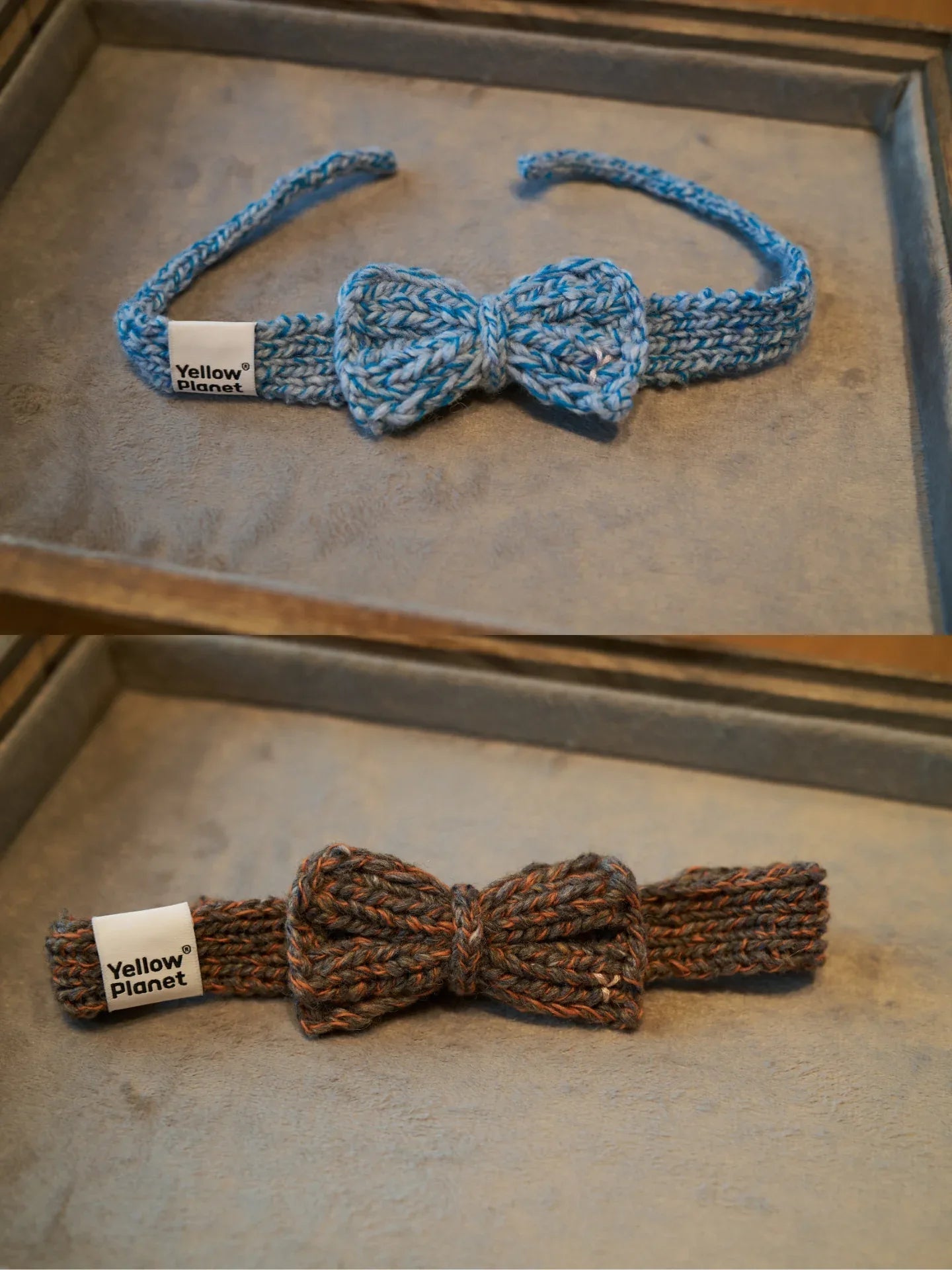 Funky Gentle Dog Series | Hand-Knitted Bow Tie in Alpaca & Wool Blend