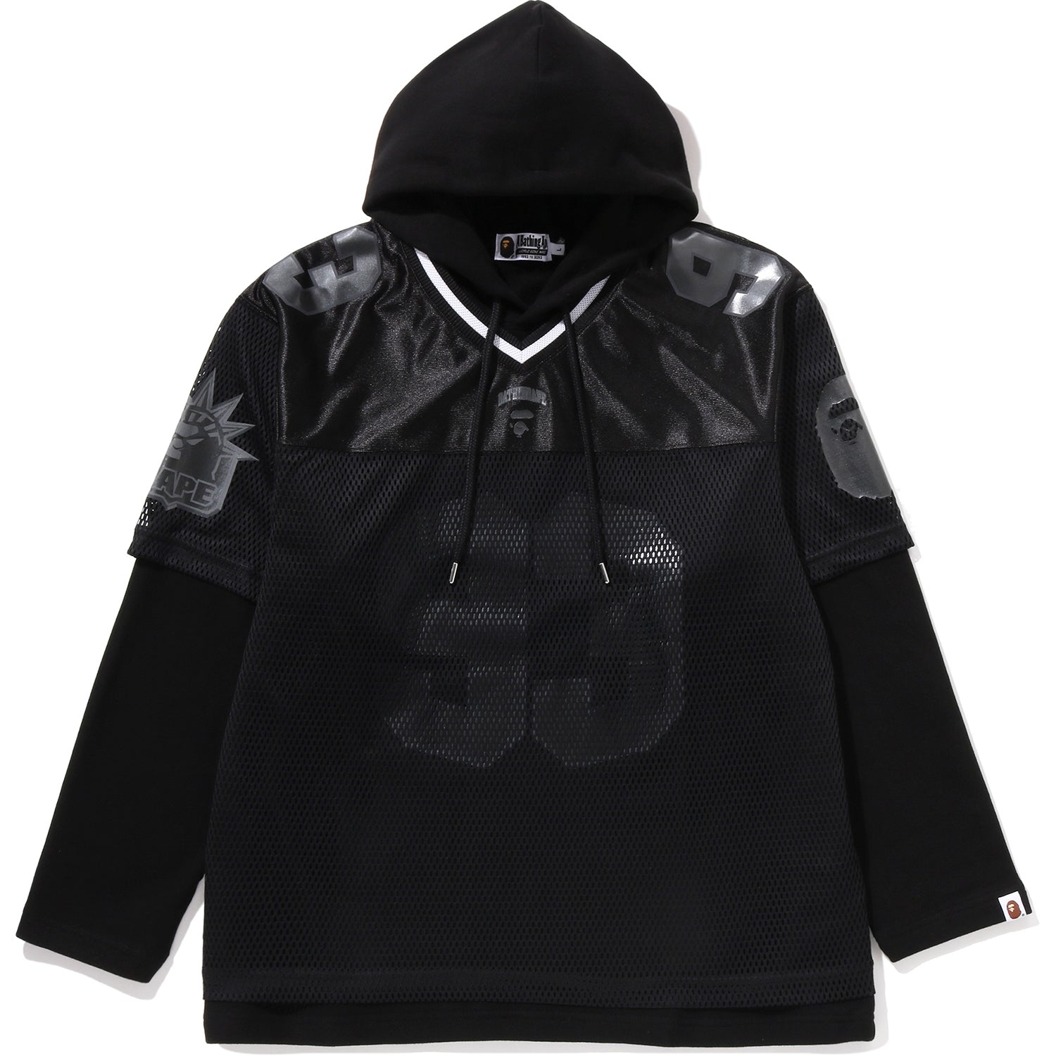BAPE US BLACK FRIDAY MESH LAYERED RELAXED FIT PULLOVER HOODIE MENS