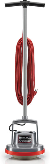 Commercial Orbiter Hard Floor Cleaner Machine, Multi-Purpose Floor Cleaning, Random Orbital Drive, Wide Cleaning Path, 50-Foot Long Cord, ORB550MC, Gray/Red-Oreck