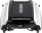 Solar Powered Automatic Robotic Pool Surface Skimmer Cleaner with 30-Hour Continuous Cleaning Battery Power and Re-Engineered Twin Salt Chlorine Tolerant Motors (Blue)