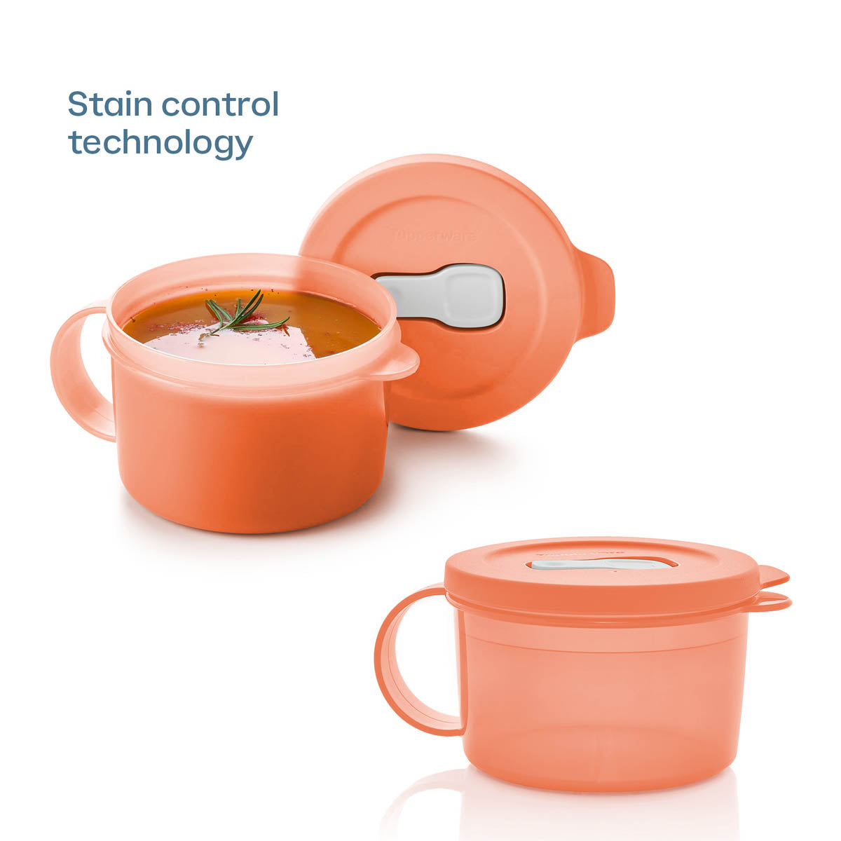 Tupperware CrystalWave? PLUS Microwave Soup Mug | Set of 2 | Leakproof Lunch Container