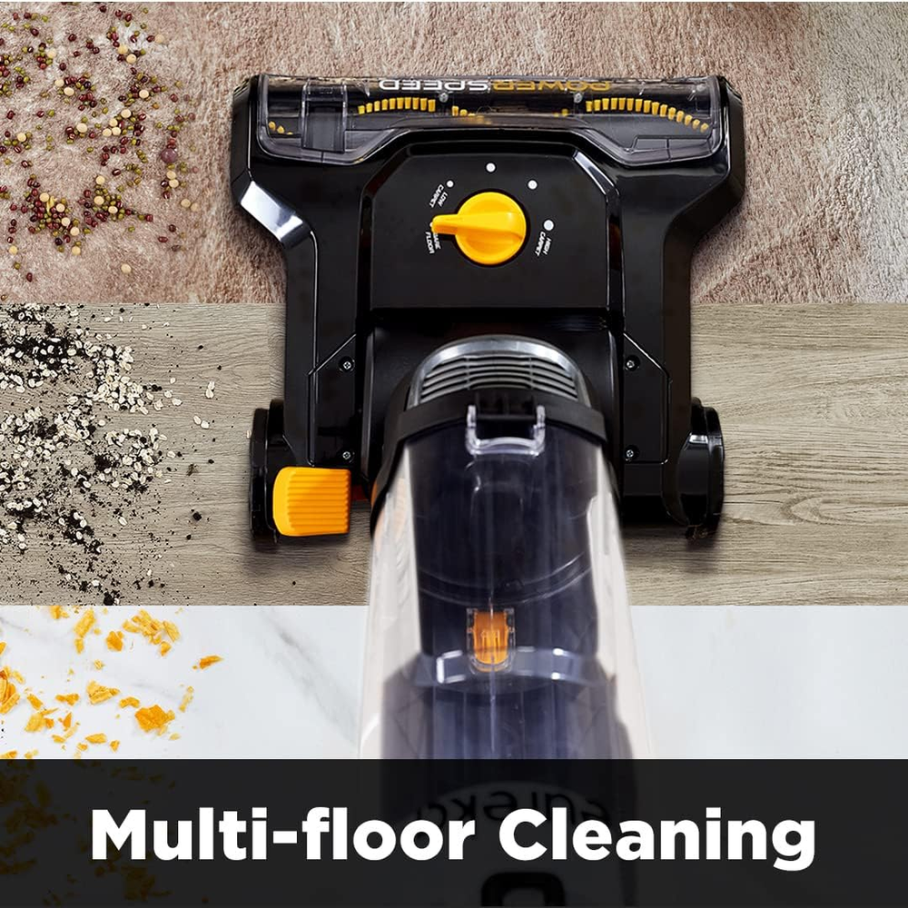EUREKA PowerSpeed Lightweight Powerful Upright Vacuum Cleaner for Carpet and Hard Floor NEU181D, Pet Turbo, Black,Yellow