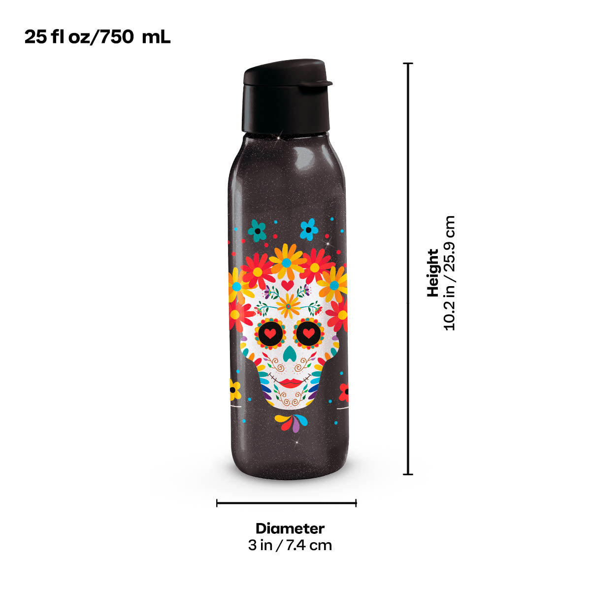 Tupperware? Dia De Los Muertos Eco Bottle. 25 oz / 750 mL