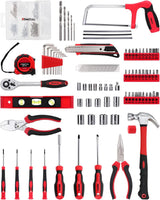 Home Tool Set Kit - 286 PCS Home Auto Repair Tool Kit with Rolling Tool Box, Mechanic Tool Sets with 21V Max Cordless Power drill, Perfect for Homeowner, Diyer, Handyman