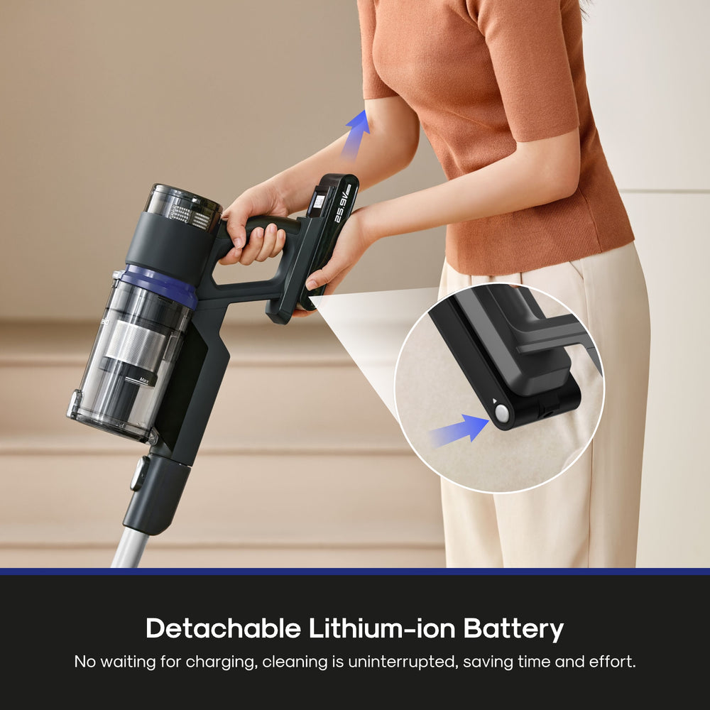 Eureka ReactiSense NEC451BL – Cordless Stick Vacuum with LED & Sensor Tech